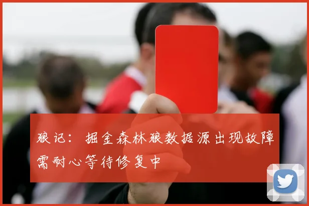 狼记：掘金森林狼数据源出现故障需耐心等待修复中